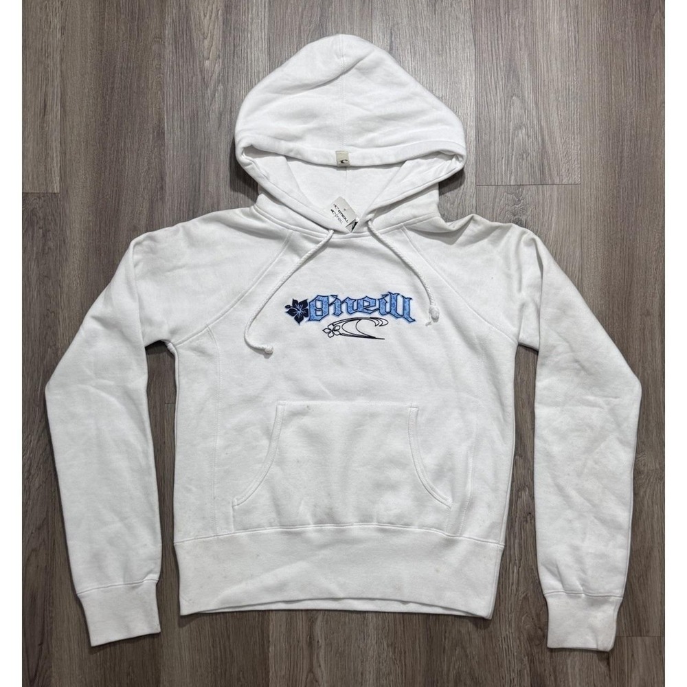 Y2K O'Neill Logo White Women Hoodie Size M